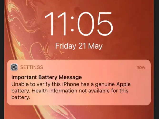 Apple Battery Warning