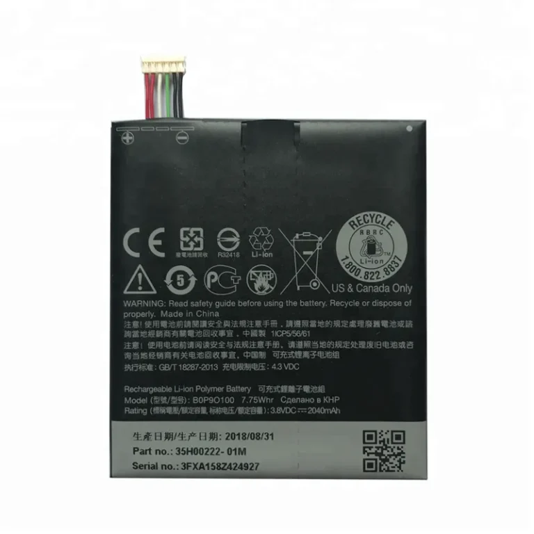High capacity lithium ion battery replacement for HTC Desire 610 model HTC B0P9O100 premium hardware block