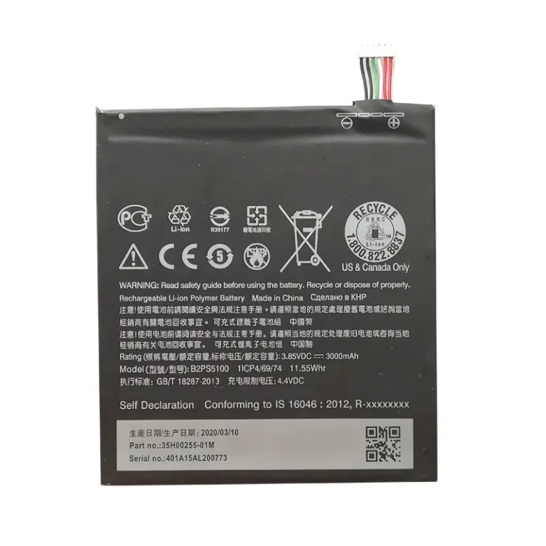 High capacity lithium ion battery replacement for HTC One X9 model HTC B2PS5100 premium hardware block
