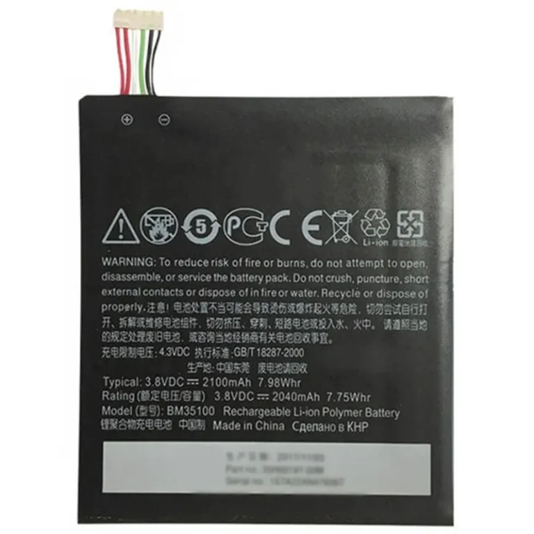 High capacity lithium ion battery replacement for HTC One X Plus model HTC BM35100 premium hardware block