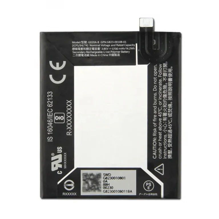 High capacity lithium ion battery replacement for HTC Pixel 3a XL model HTC G020A-B premium hardware block