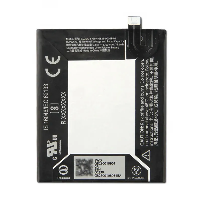 High capacity lithium ion battery replacement for HTC Pixel 3a XL model HTC G020A-B premium hardware block