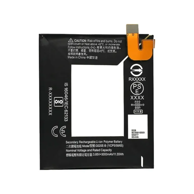 High capacity lithium ion battery replacement for HTC Pixel 3a model HTC G020E-B premium hardware block