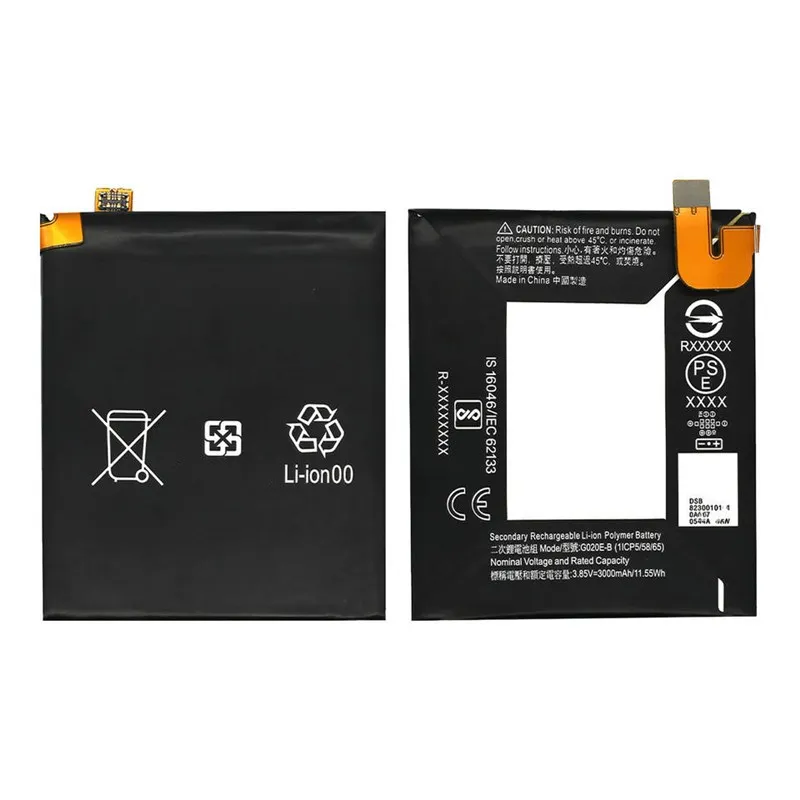 High capacity lithium ion battery replacement for HTC Pixel 3a model HTC G020E-B premium hardware block