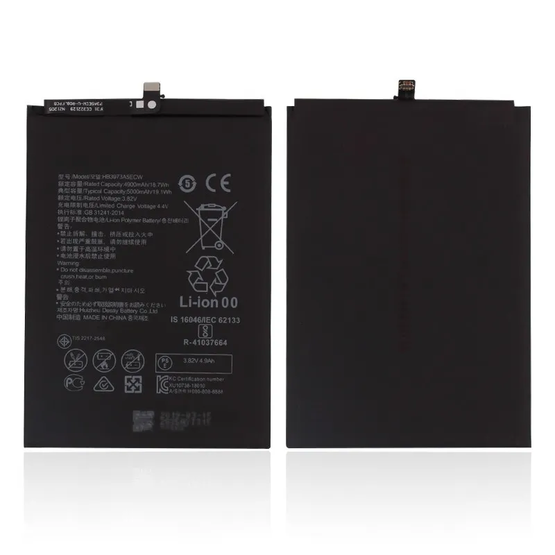 Huawei Mate 20 X 0 cycle battery model HB3973A5ECW wholesale aftermarket smartphone power cells from Shenzhen supplier