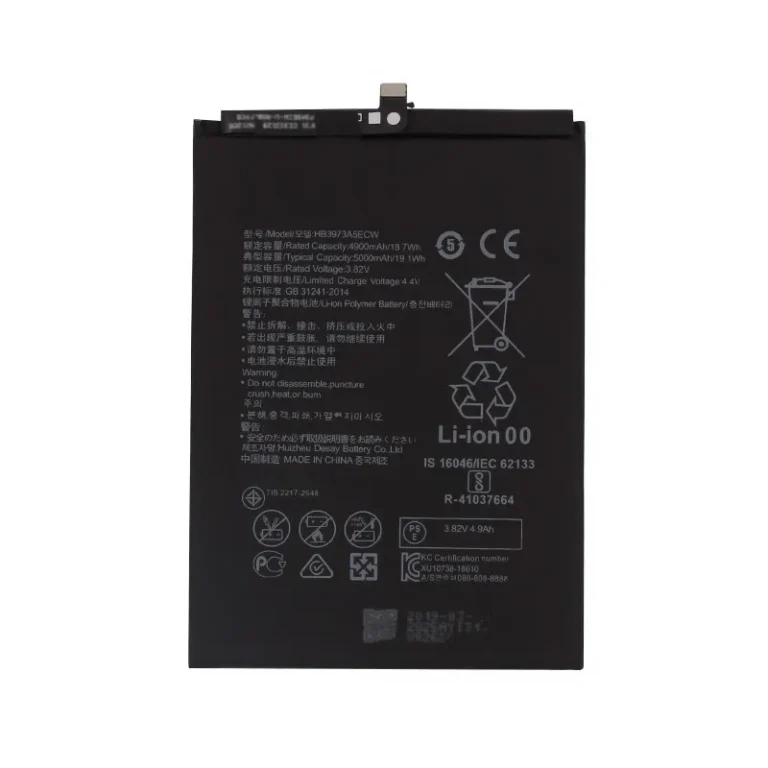 Huawei Mate 20 X 0 cycle battery model HB3973A5ECW wholesale aftermarket smartphone power cells from Shenzhen supplier