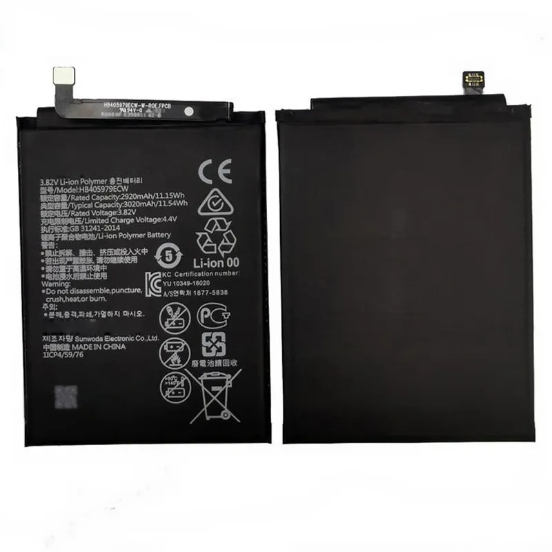 Huawei Enjoy 6S 0 cycle battery model HB405979ECW 100 health battery replacement smartphone cells from Shenzhen factory wholesale supplier