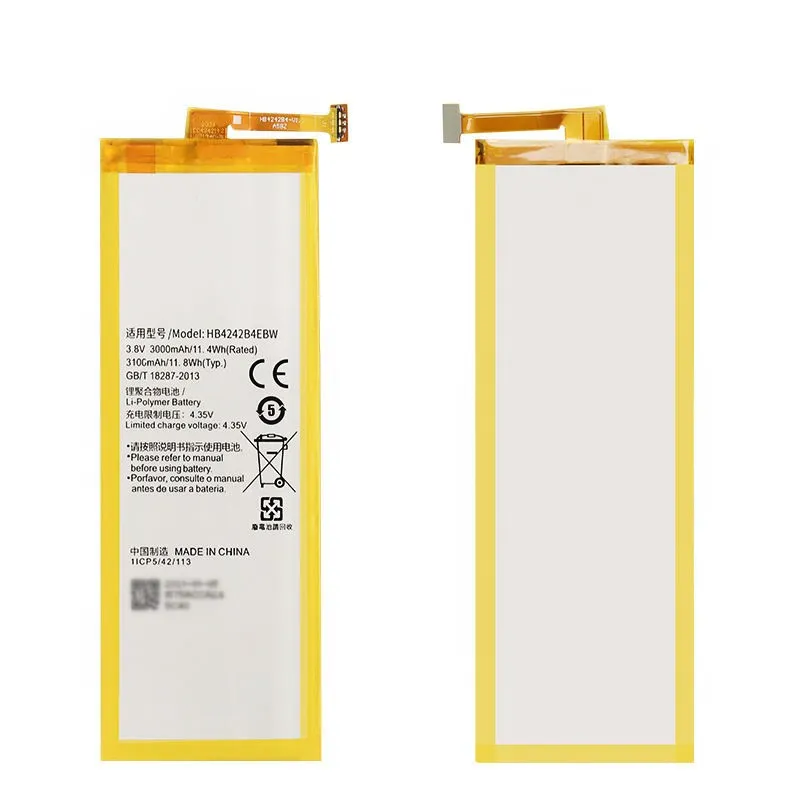 Huawei Honor 6 genuine battery model HB4242B4EBW 100 health battery replacement smartphone cells from Shenzhen factory wholesale supplier