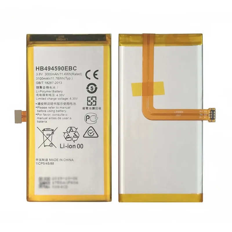 Huawei Honor 7 original battery model HB494590EBC full capacity replacement smartphone cell pack from Shenzhen direct factory wholesale supplier