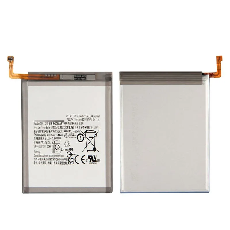 Samsung S20 5G battery EB-BG980ABY wholesale with 100% health battery cells from Shenzhen