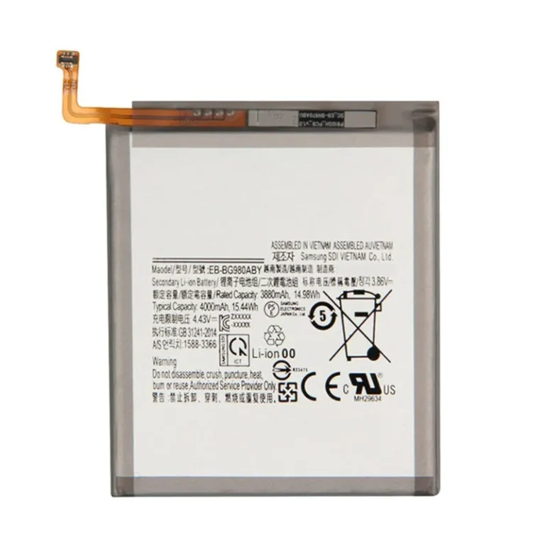 Samsung S20 5G battery EB-BG980ABY wholesale with 100% health battery cells from Shenzhen