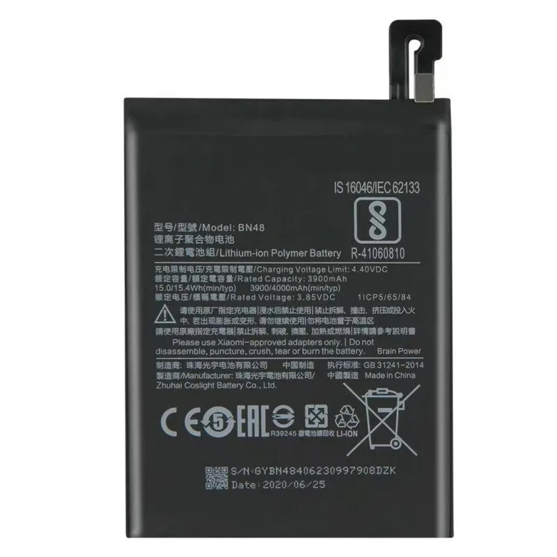 Xiaomi Redmi Note 6 Pro heavy duty phone battery BN48 commercial bulk sourcing from Shenzhen direct factory sourcing