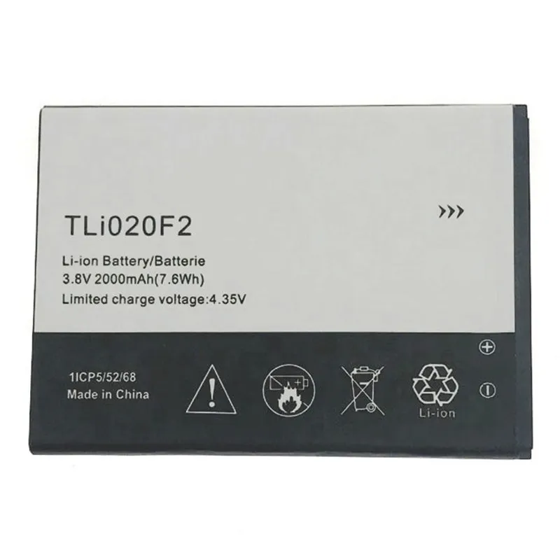 High capacity lithium ion battery replacement for Alcatel One Touch Pop 2 model TLi020F2 premium hardware block