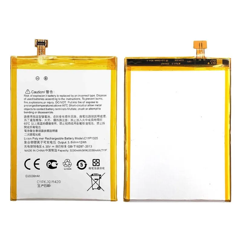 High capacity lithium ion battery replacement for Asus ZenFone 6 model Asus C11P1325 premium hardware block