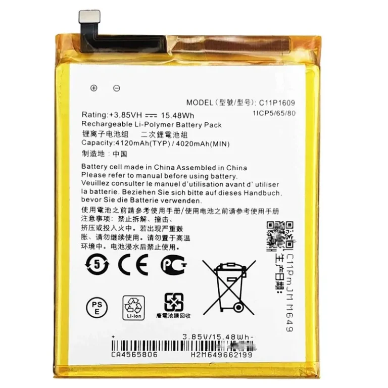 High capacity lithium ion battery replacement for Asus ZenFone 3 Max model Asus C11P1609 premium hardware block