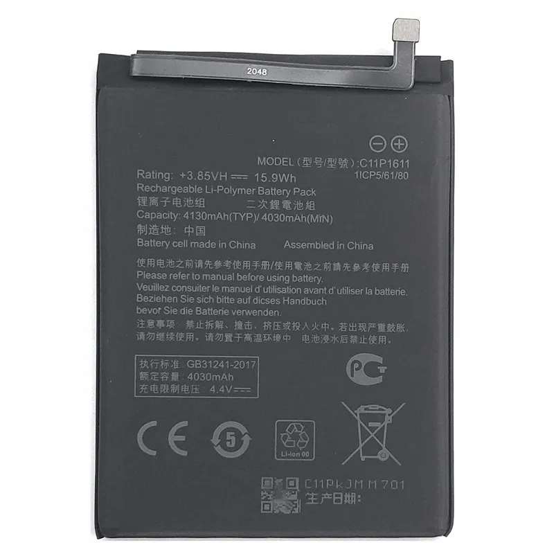 High capacity lithium ion battery replacement for Asus ZenFone 3 Max model Asus C11P1611 premium hardware block