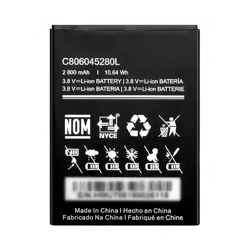 High capacity lithium ion battery replacement for BLU Vivo X5 model C806045280L premium hardware block