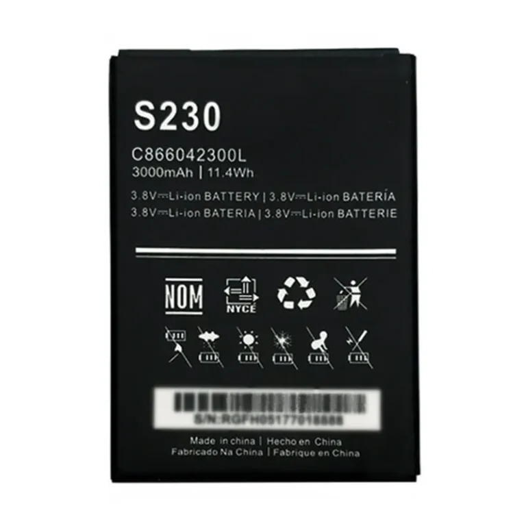 High capacity lithium ion battery replacement for BLU Studio C 8.8 model C866042300L premium hardware block