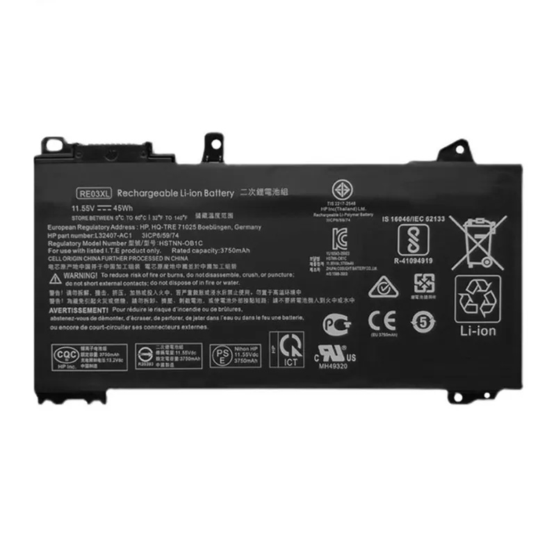 Premium RE03XL replacement battery for HP ProBook 430 G6 430 G7 440 G6 440 G7 445 G6 445 G7 ZHAN 66 Pro 13 G2 Pro A G3 15 G2