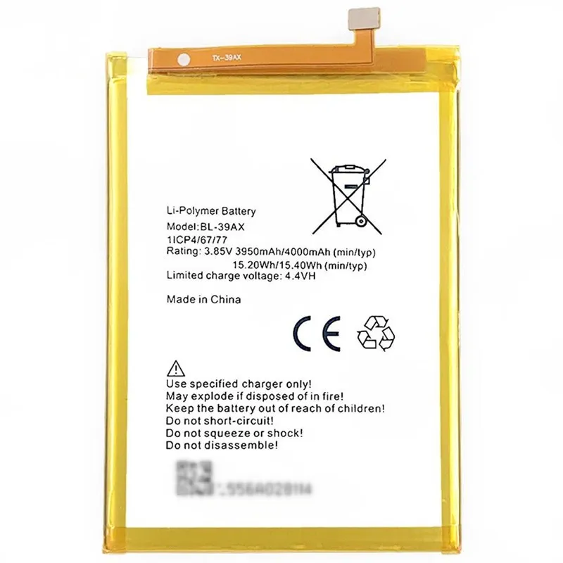 High capacity lithium ion battery replacement for Infinix Hot 4 Pro model BL-39AX premium hardware block