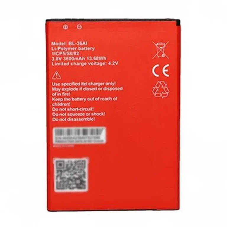 High capacity lithium ion battery replacement for itel it1512 model BL-36AI premium hardware block