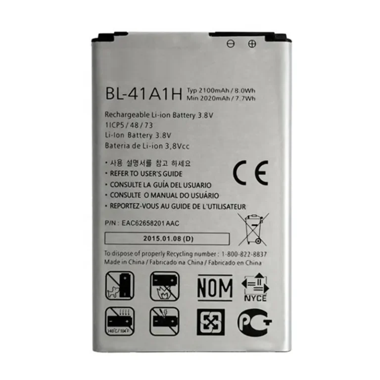 High capacity lithium ion battery replacement for LG F60 model LG BL-41A1H premium hardware block