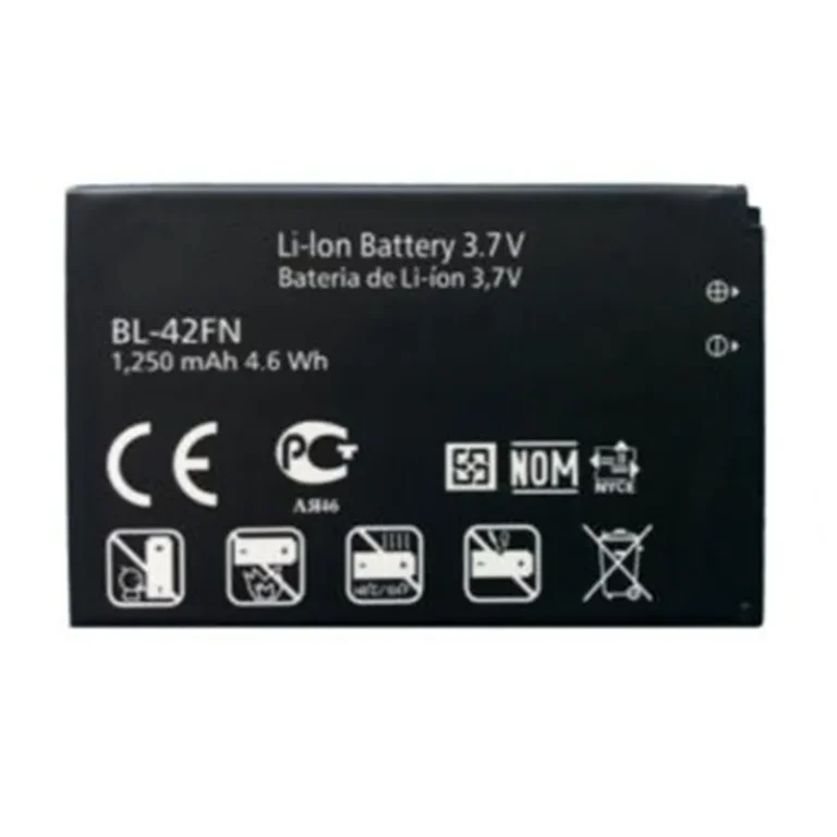 High capacity lithium ion battery replacement for LG P350 model LG BL-42FN premium hardware block