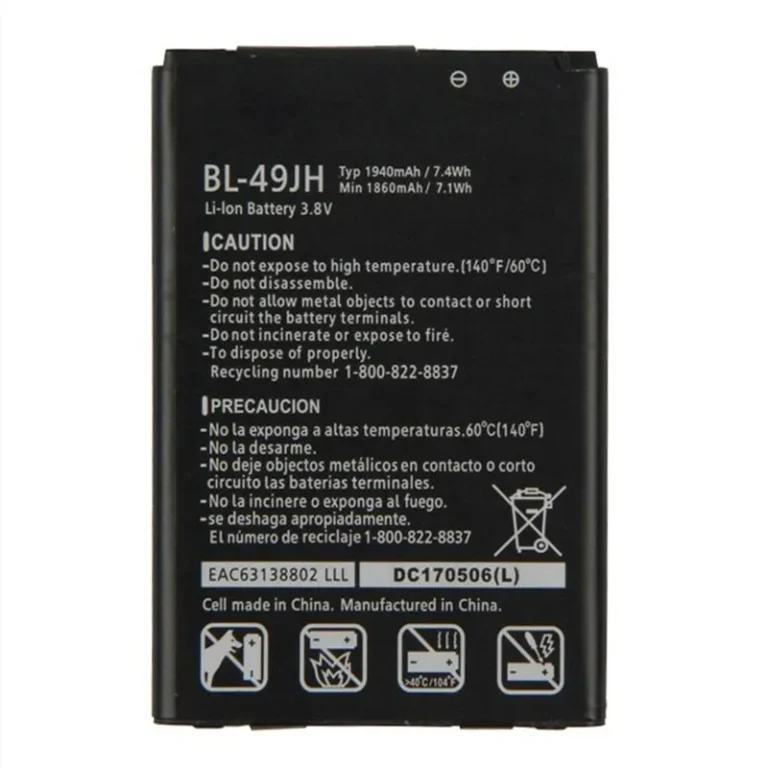 High capacity lithium ion battery replacement for LG K3 model LG BL-49JH premium hardware block