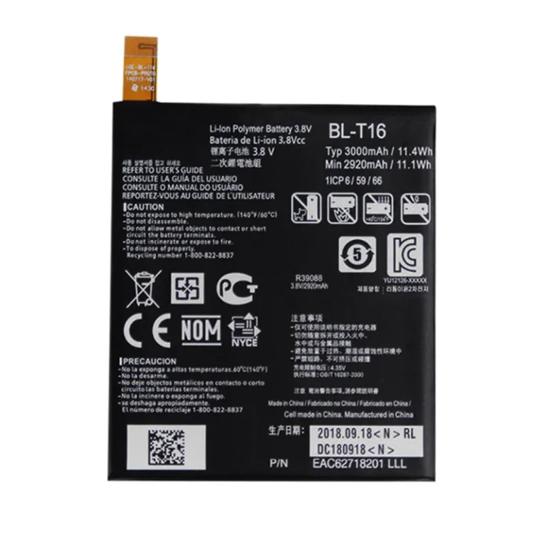 High capacity lithium ion battery replacement for LG G Flex 2 model LG BL-T16 premium hardware block
