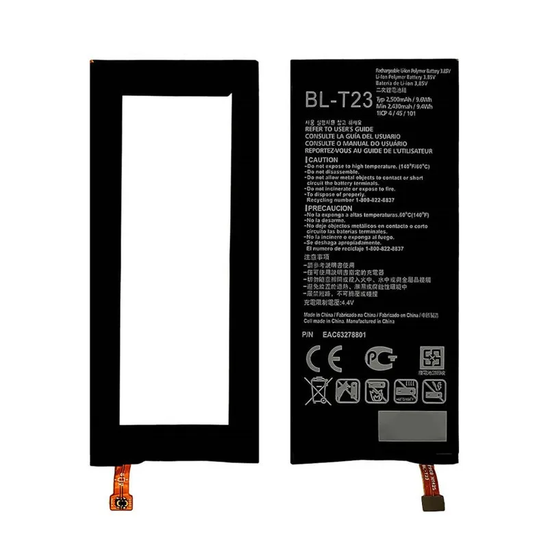 High capacity lithium ion battery replacement for LG X Cam model LG BL-T23 premium hardware block