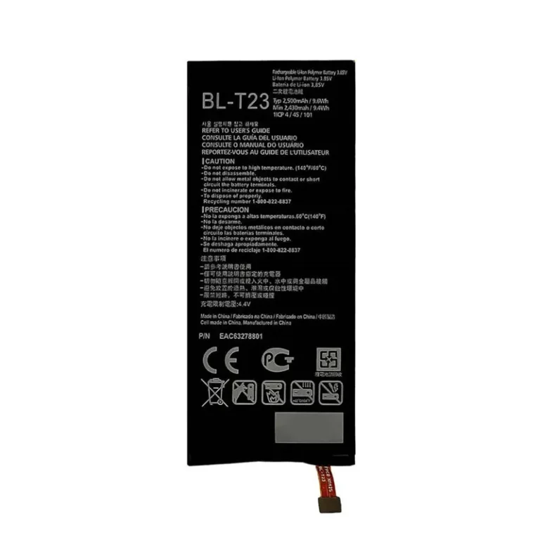 High capacity lithium ion battery replacement for LG X Cam model LG BL-T23 premium hardware block