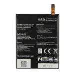 High capacity lithium ion battery replacement for LG Q8 model LG BL-T28 premium hardware block