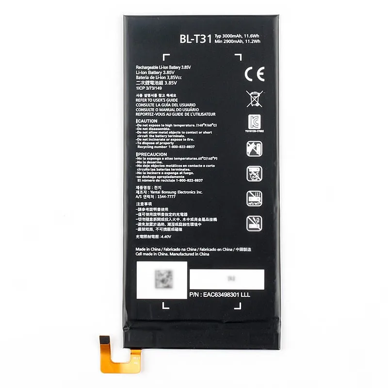 High capacity replacement battery BL-T31 for LG G Pad F2 8.0 LG G Pad F2 8.0 LTE LK460 wholesale supply