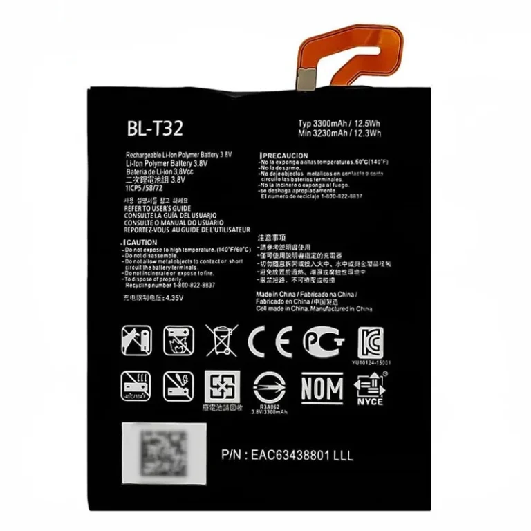 High capacity lithium ion battery replacement for LG G6 model LG BL-T32 premium hardware block