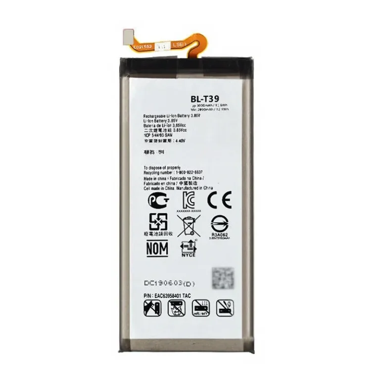 High capacity lithium ion battery replacement for LG G7 ThinQ model LG BL-T39 premium hardware block