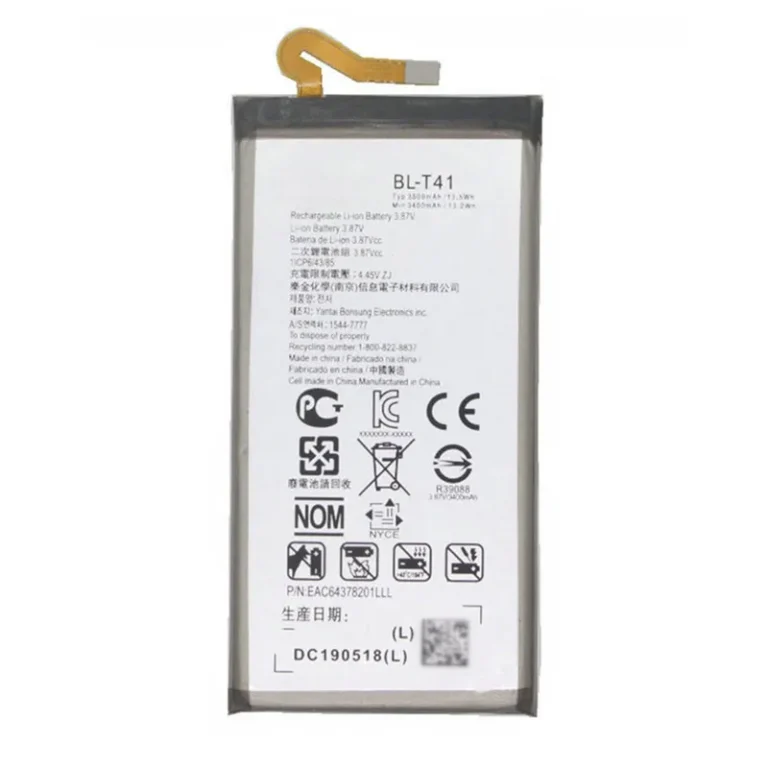 High capacity lithium ion battery replacement for LG G8 ThinQ model LG BL-T41 premium hardware block