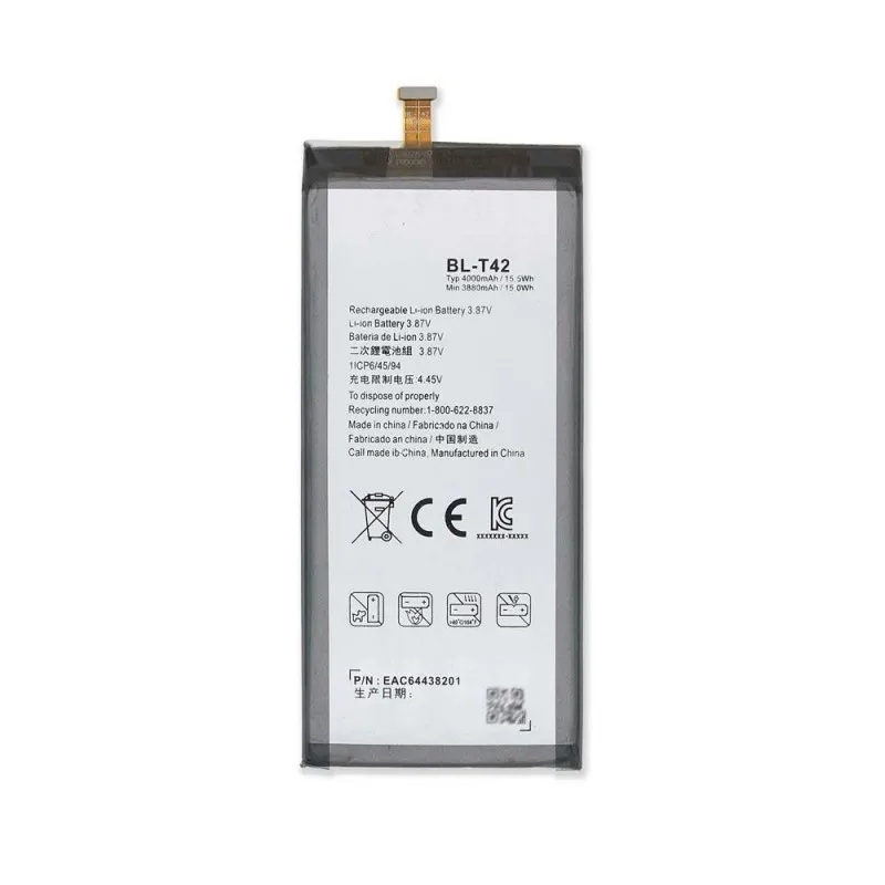 High capacity lithium ion battery replacement for LG V50 ThinQ 5G model LG BL-T42 premium hardware block
