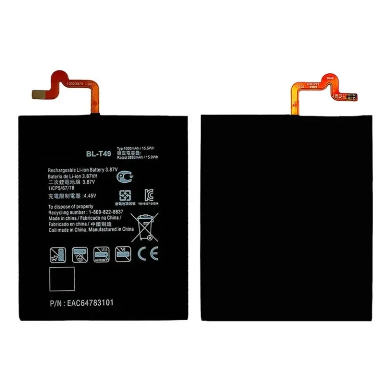 Pro grade lithium ion battery pack log for newly assembled premium 0 cycle replacements designated under model LG BL-T49 to complete precise LG K51S restoration.