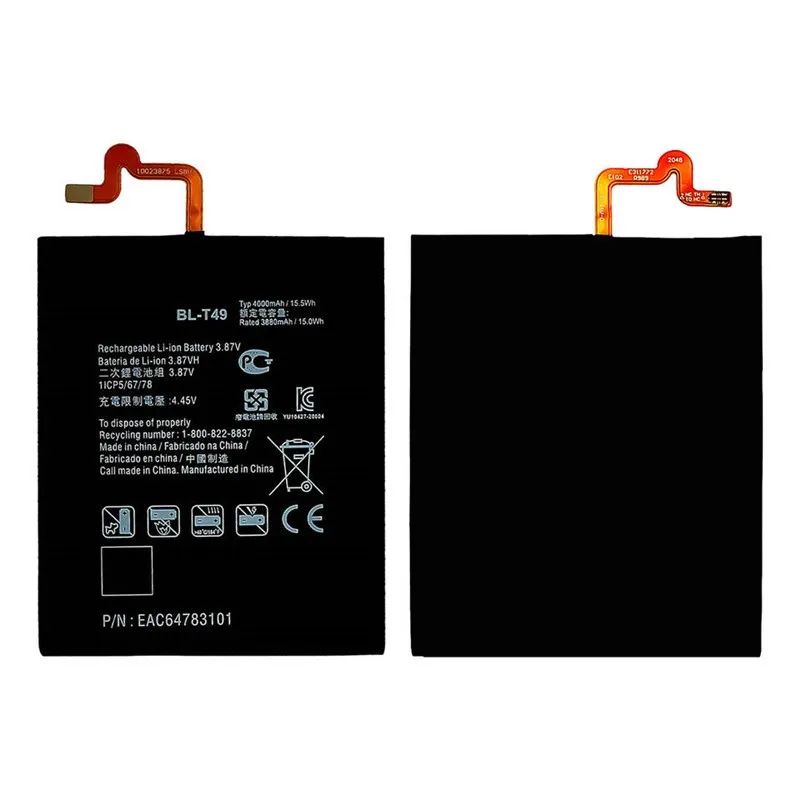 Pro grade lithium ion battery pack log for newly assembled premium 0 cycle replacements designated under model LG BL-T49 to complete precise LG K51S restoration.