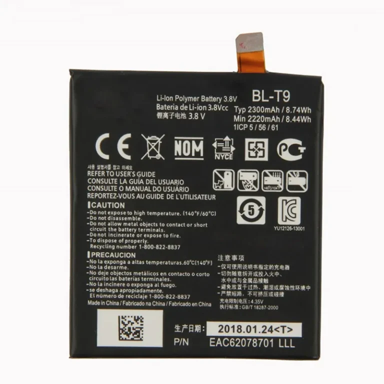 High capacity lithium ion battery replacement for LG Nexus 5 model LG BL-T9 premium hardware block
