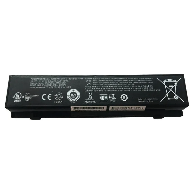 Premium SQU-1007 replacement battery for LG XNOTE P420 PD420 S425 S430 S525 S530 S535 S550 N450 N550 N560 SD550
