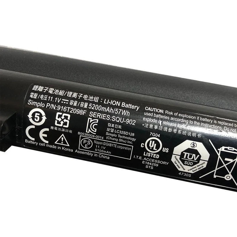 Premium SQU-902 replacement battery for LG XNOTE A405 A410 A505 AD510 AD520 C400 CD400 T280 T290 X140 X170 XD170