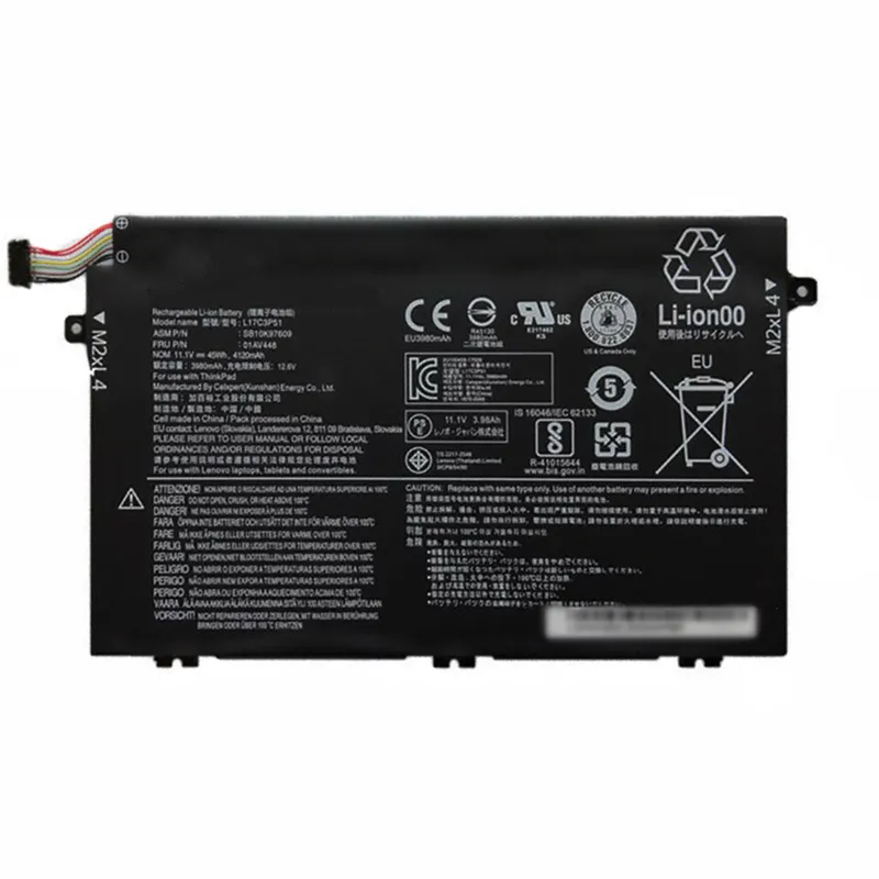 Premium L17C3P51 replacement battery for Lenovo ThinkPad E480 20KN E590 20NG E14 Gen 1 20RA 20RB E15 Gen 1 20RD 20RE E41-50 E41-55