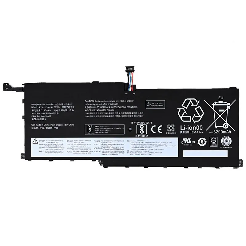 Premium SB10F46466 replacement battery for Lenovo ThinkPad X1 Carbon 4th Gen 2016 20FB 20FC X1 Yoga 1st Gen 20FQ 20FR