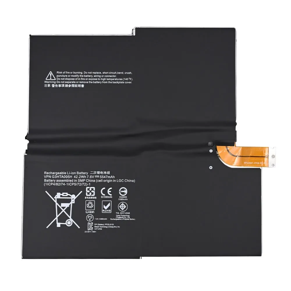 Premium G3HTA005H replacement battery for Microsoft Surface Pro 3 1631 1657