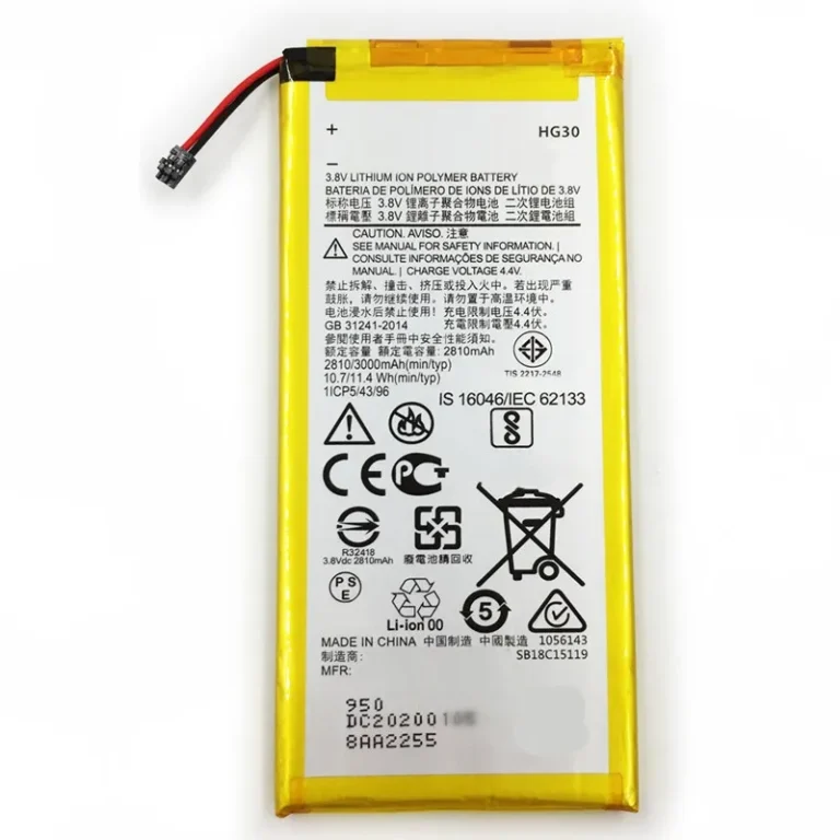 High capacity lithium ion battery replacement for Moto G5S model Motorola HG30 premium hardware block