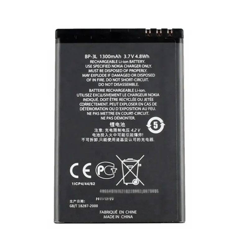 High capacity lithium ion battery replacement for Nokia Asha 303 model Nokia BP-3L premium hardware block