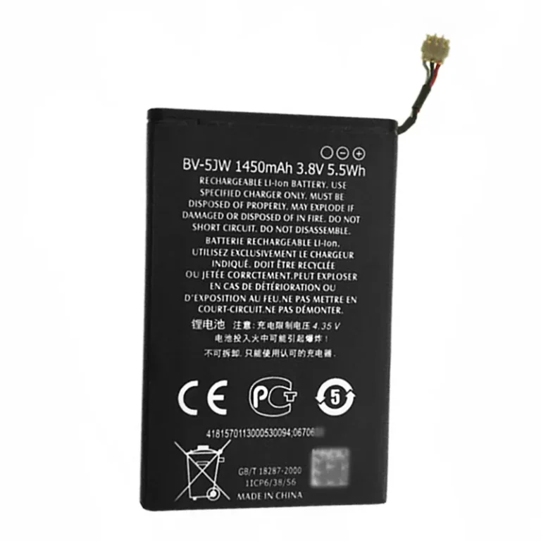 High capacity lithium ion battery replacement for Nokia Lumia 800 model Nokia BV-5JW premium hardware block