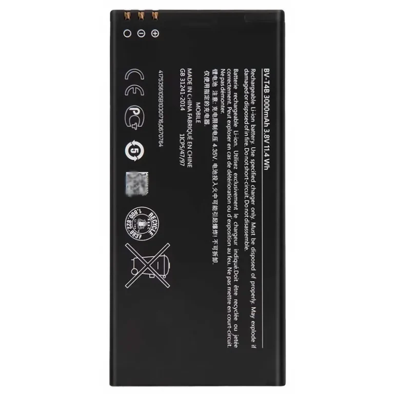 High capacity lithium ion battery replacement for Nokia Lumia 640 XL model Nokia BV-T4B premium hardware block