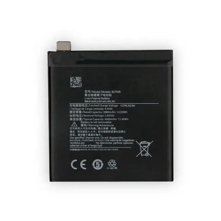 High capacity lithium ion battery replacement for OnePlus 7 Pro model OnePlus BLP699 premium hardware block